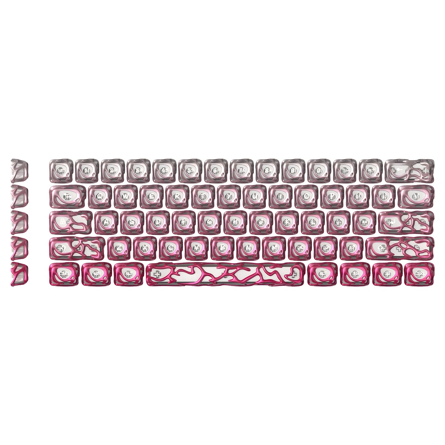XVX Venom Themed Liquid Metallic ABS+PC Keycap Set