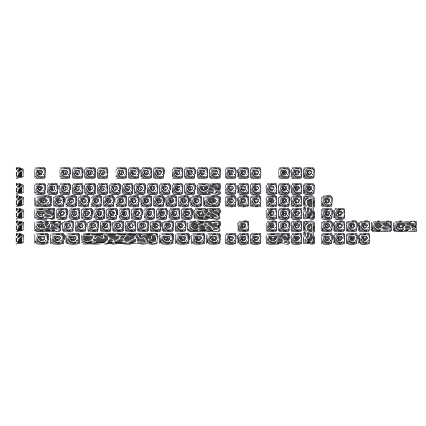 XVX Venom Themed Liquid Metallic ABS+PC Keycap Set